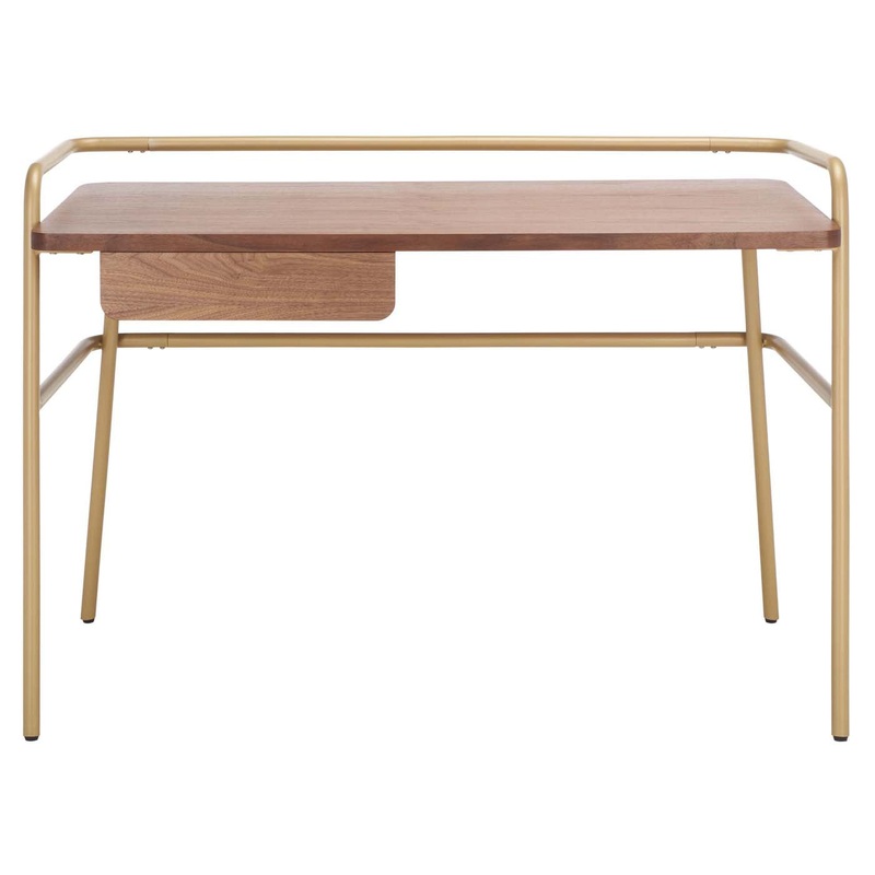 Safavieh Couture Regis Metal And Wood Desk, SFV8729