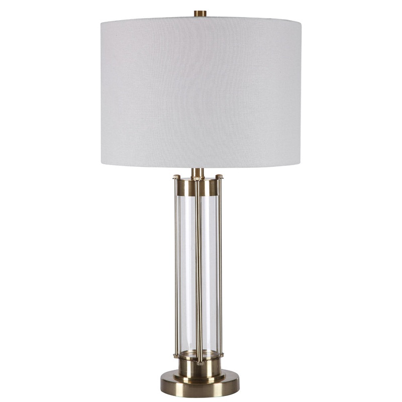 Decor Market Glass Base Table Lamp - Brass