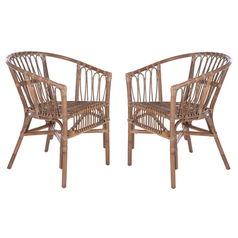 Safavieh Adriana Rattan Accent Chair(Set of 2), ACH6505