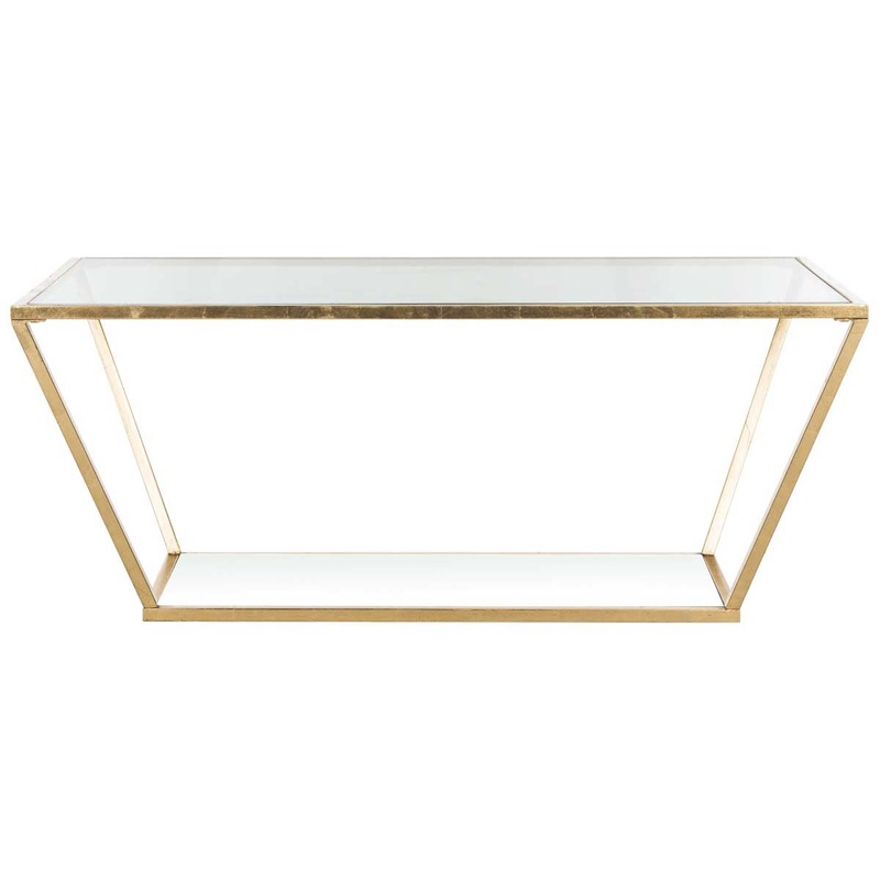Safavieh Allene Gold Leaf Retro Coffee Table , FOX2601