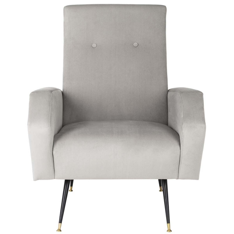 Safavieh Aida Velvet Retro Mid Century Accent Chair , FOX6258