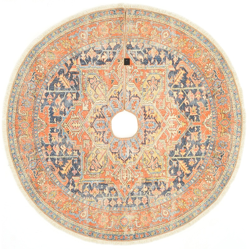 Momeni Vintage Tree Skirt Rug Collection - Navy - VTREEVTS-2NVY530R