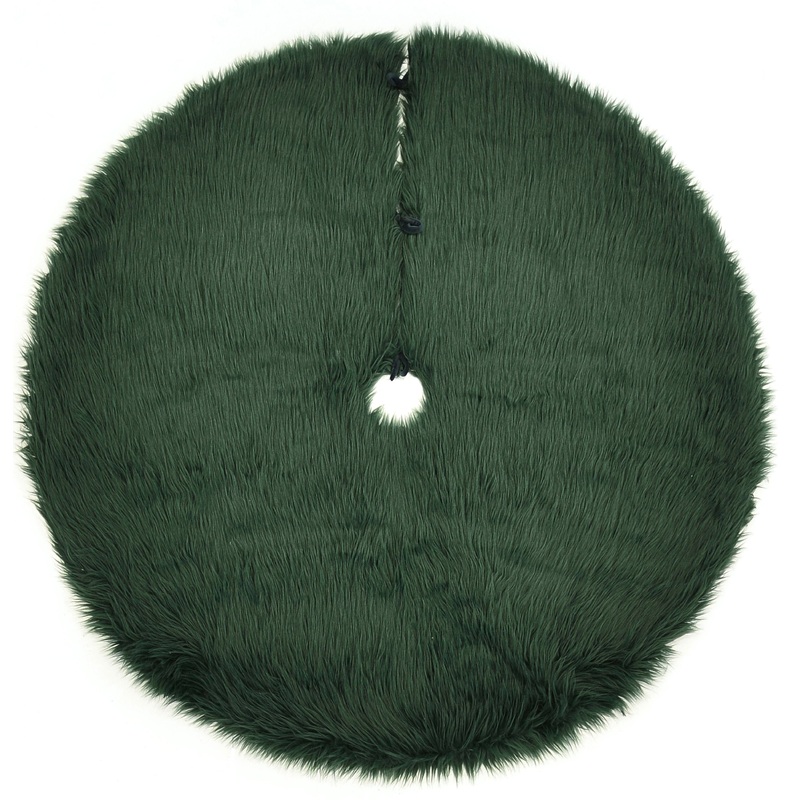 Momeni Furry Tree Skirt Rug Collection | Green - FTREEFTS-1GRN