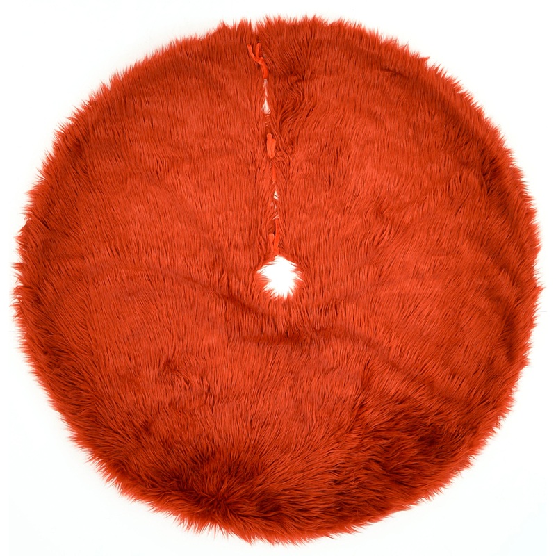 Momeni Furry Tree Skirt Rug Collection | Red - FTREEFTS-1RED