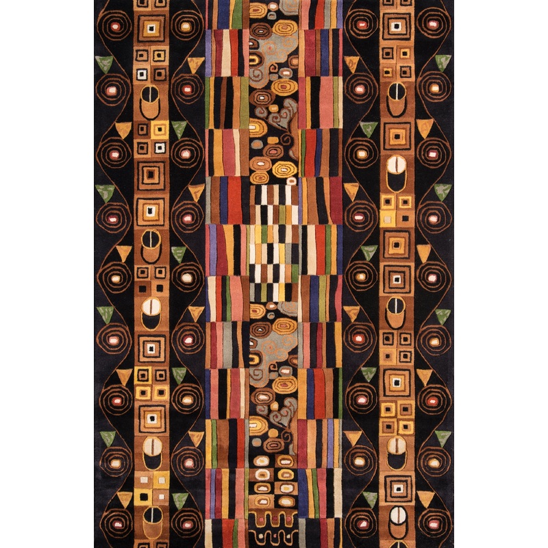 Momeni New Wave Rug Collection | Black - NEWWANW-33BLK