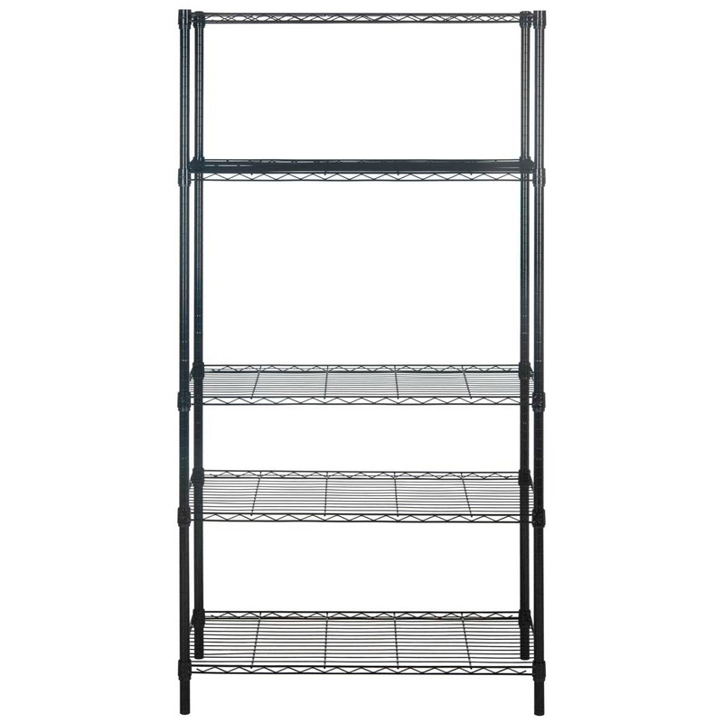 Safavieh Alpha 5 Tier Chrome Wire Shelving (35 In W X 18 In D X 71 In H) , HAC2003
