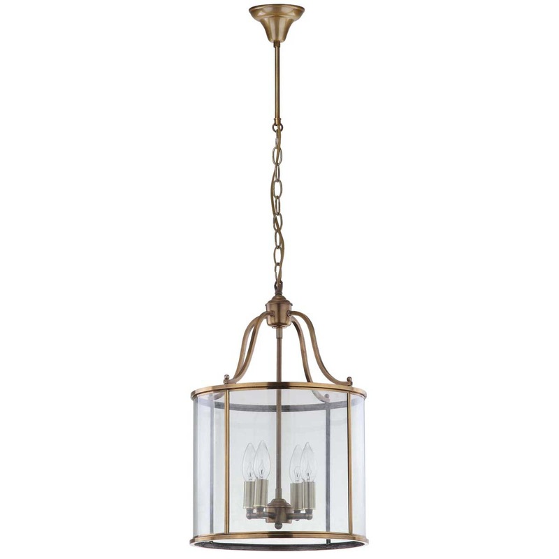 Safavieh Sutton Place 4 Light Brass 13.4 Inch Dia Pendant, LIT4220
