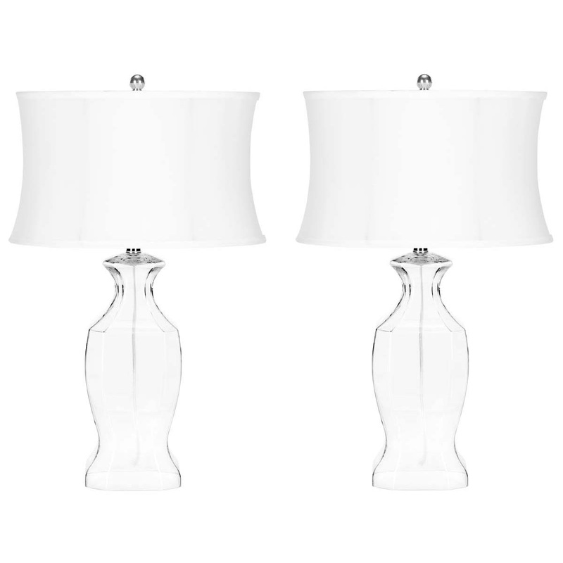 Safavieh Wendy 28 Inch H Glass Table Lamp(Set of 2), LIT4068