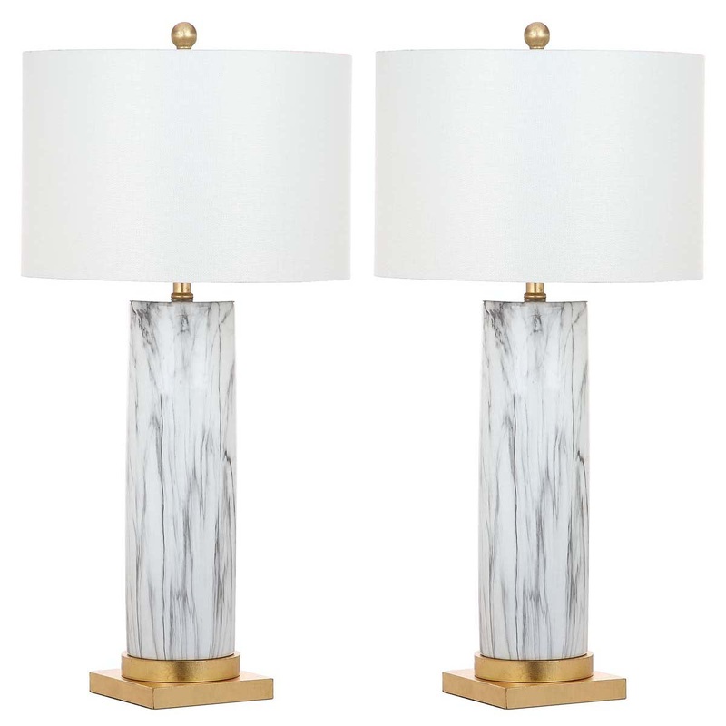 Safavieh Sonia Faux Marble 31.25 Inch H Table Lamp(Set of 2), LIT4522