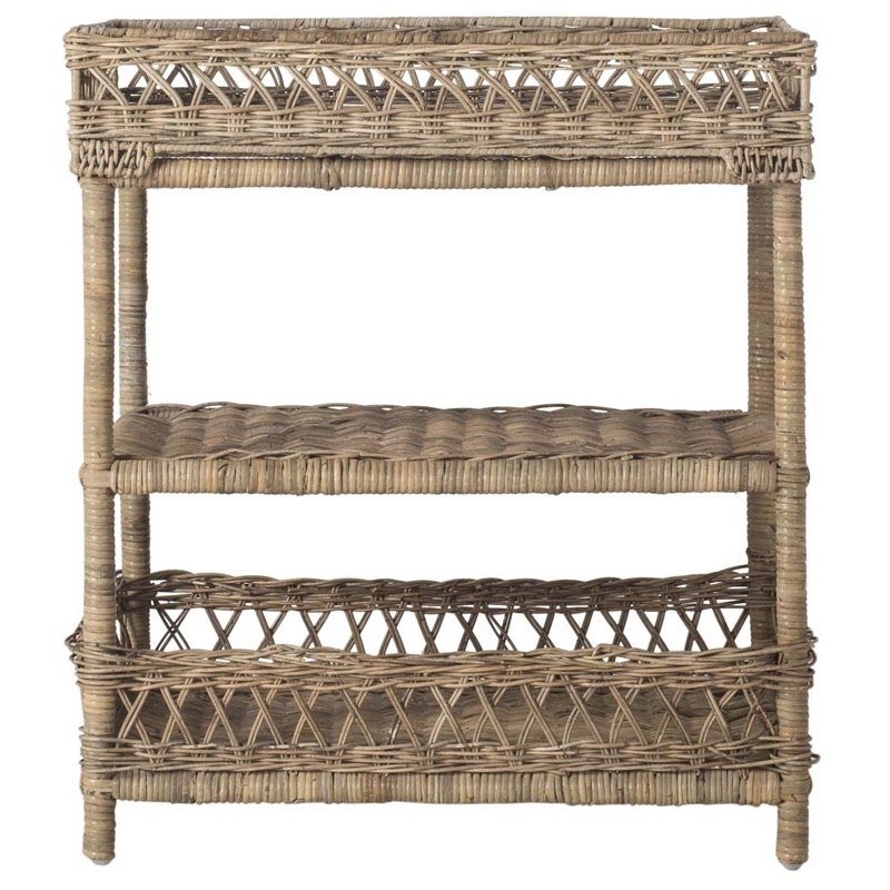 Safavieh Ajani Wicker 3 Tier Accent Table , SEA7026