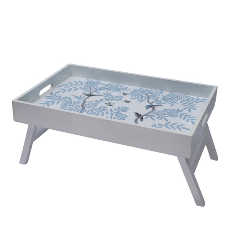 The Enchanted Home Ivory Chinoiserie Wood Breakfast Tray