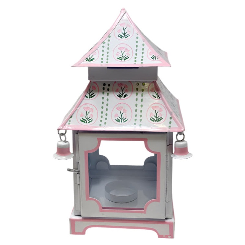 The Enchanted Home Pink Tulip Pagoda Lantern (3 Sizes)