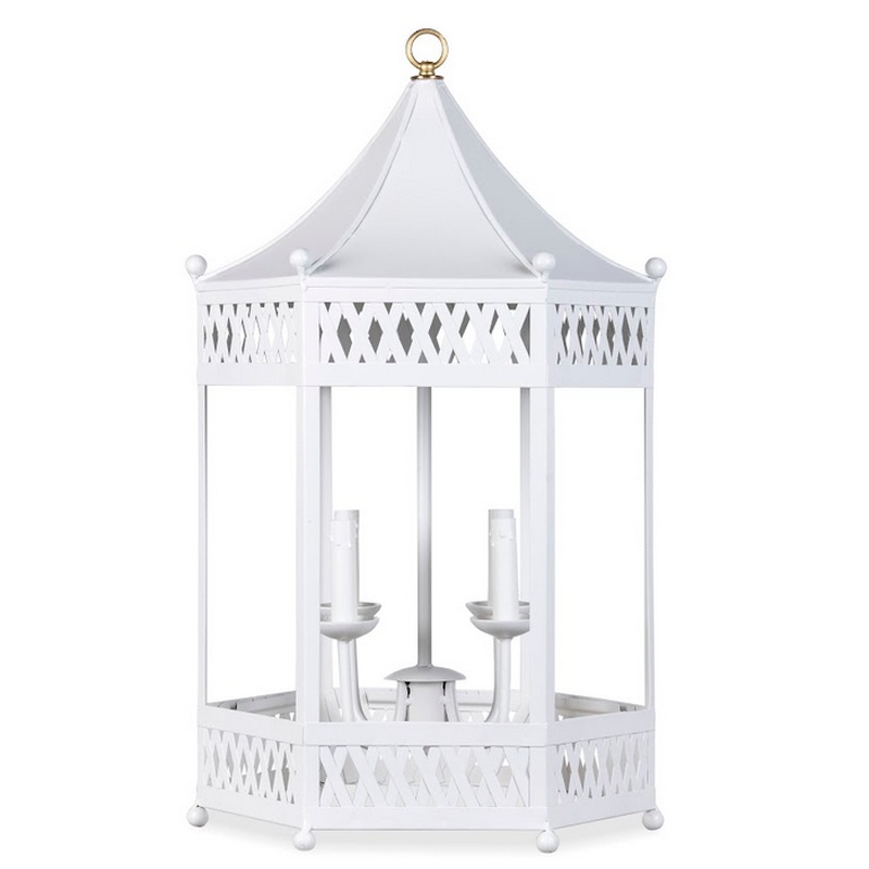 The Enchanted Home White Pagoda Lantern Chandelier