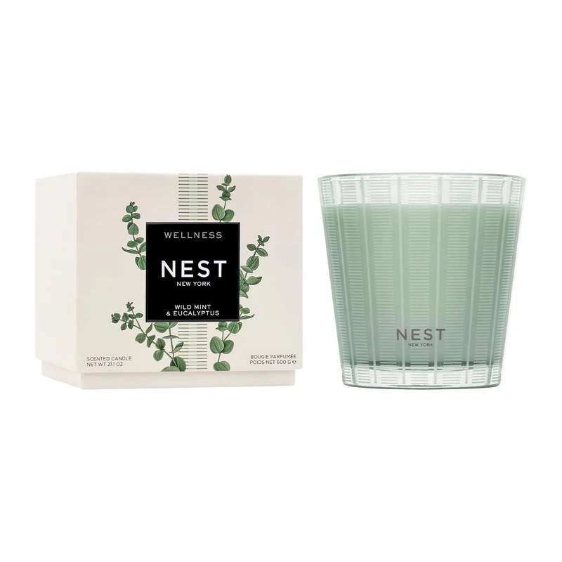 Wild Mint & Eucalpytus 3-Wick  21.2 oz Candle by Nest New York