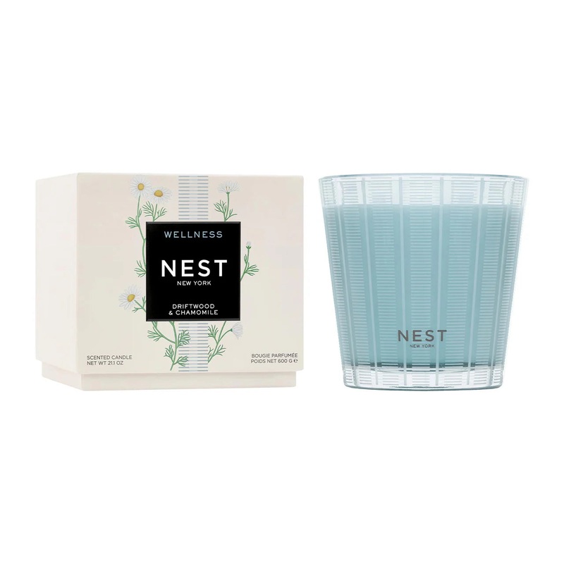 Driftwood & Chamomile 3-Wick 21.2 oz Candle by Nest New York