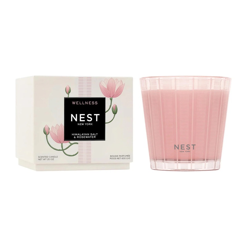 Himalayan Salt & Rosewater 3-Wick 21.2 oz Candle by Nest New York