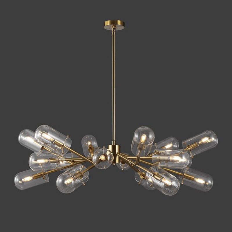 Safavieh Couture Tessalyn Glass And Metal Chandelier, CTL1046