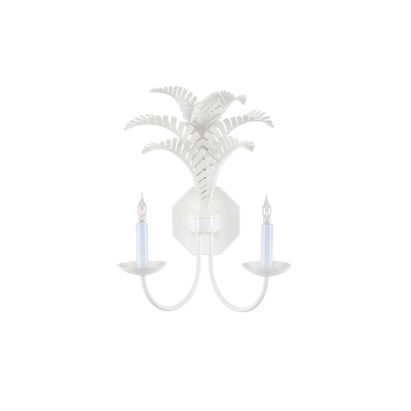 Wildwood Royal Palm Sconce - White - 12147