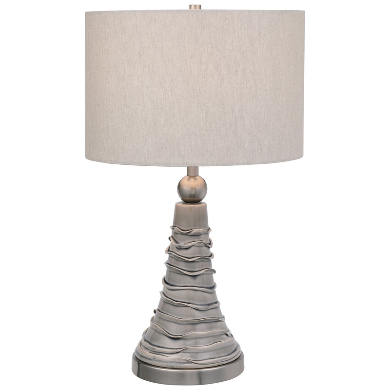 Decor Market Dove Gray Ceramic Table Lamp