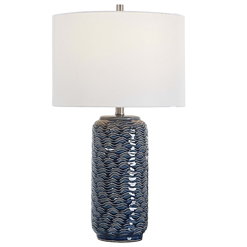 Decor Market Table Lamp Blue Ceramic Base