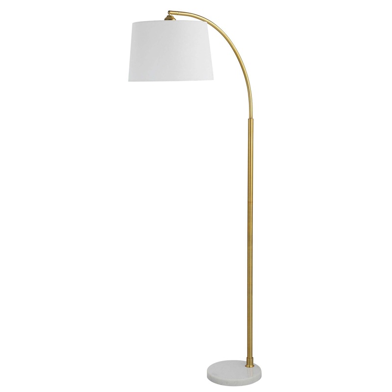 Gold Decor Market Floor Lamp White Marble