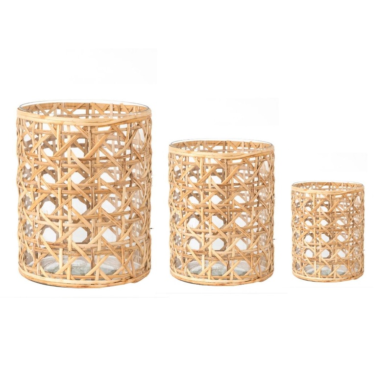 The Enchanted Home Chunky Cane Wicker Hurricane