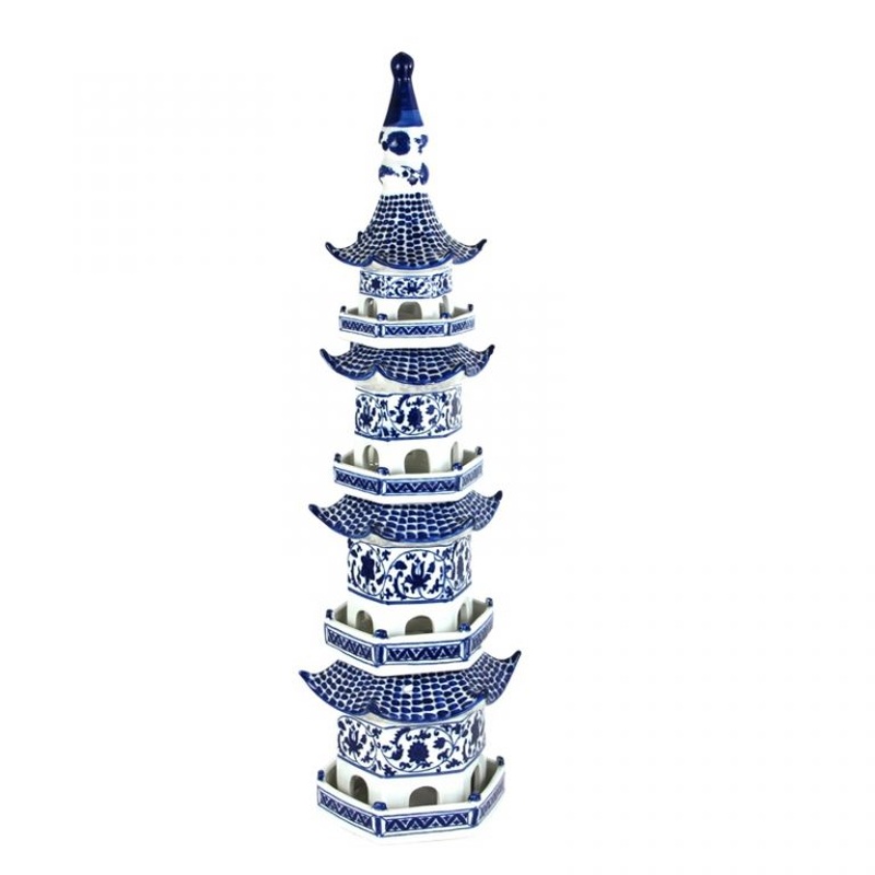 The Enchanted Home Large Blue And White Pagoda