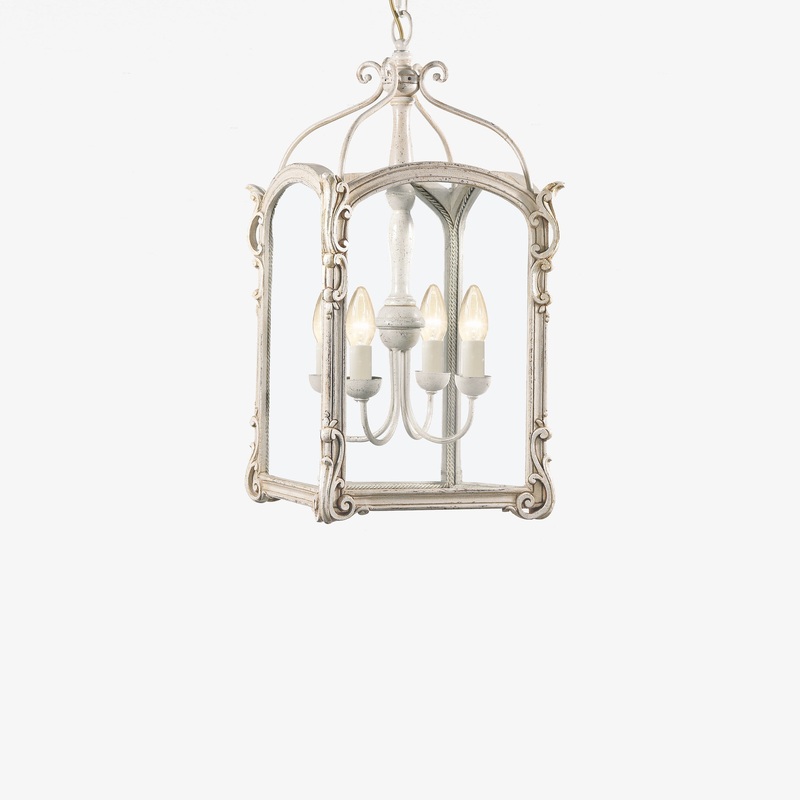 Decorative Crafts Adelina White Lantern - VNN8-WH25