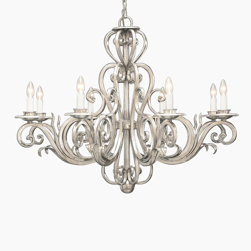 Decorative Crafts Avena Silver Chandelier