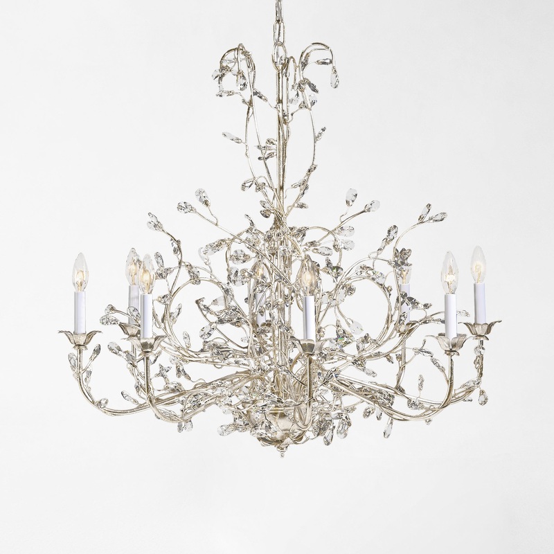Decorative Crafts Calendra Silver Chandelier