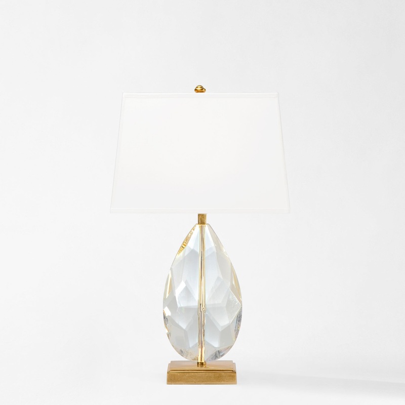 Decorative Crafts Eva Crystal & Brass Lamp - 8062