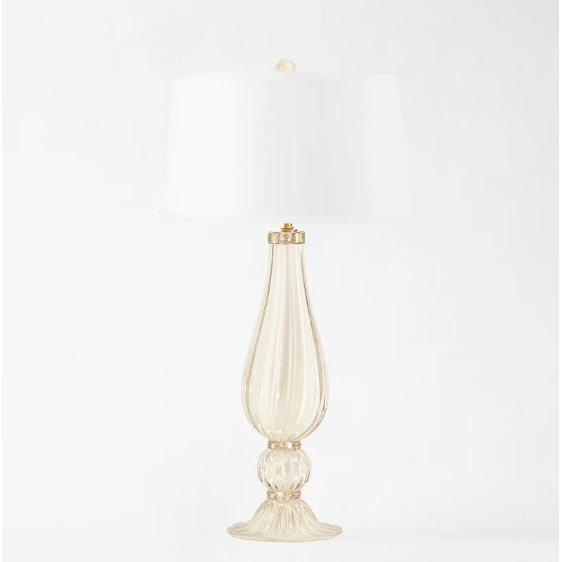 Decorative Crafts Evora Murano Glass Lamp - DCO4-WH31