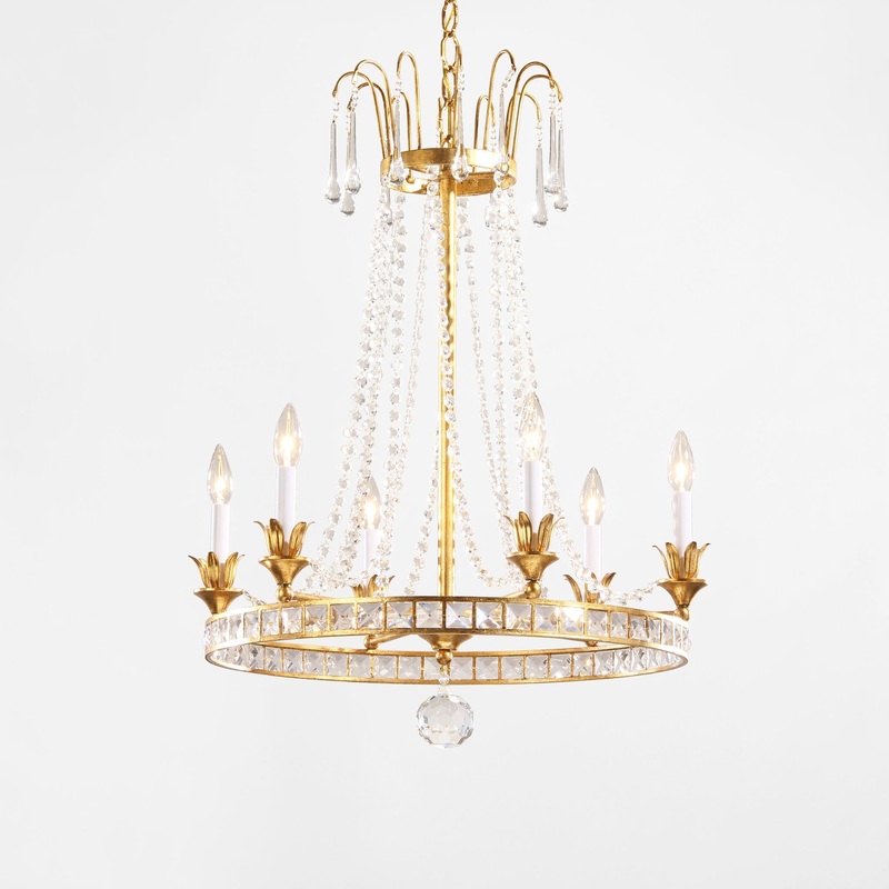 Decorative Crafts Ithaca Gold Chandelier