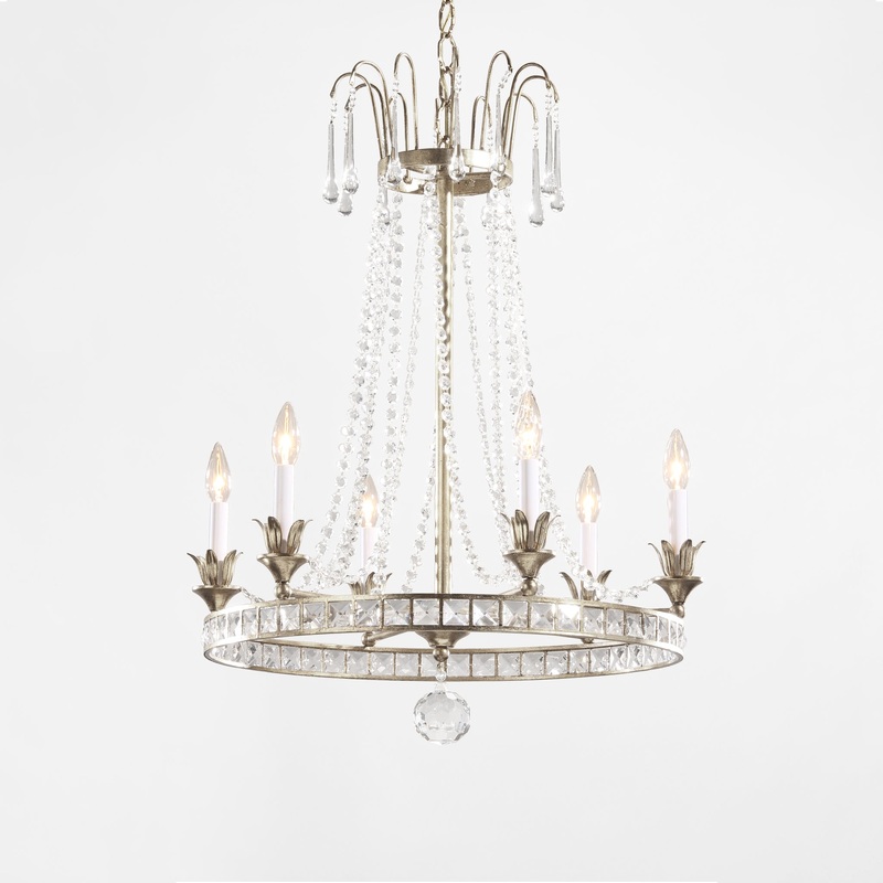 Decorative Crafts Ithaca Silver Chandelier