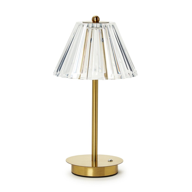 Two's Company LED Cordless Table Lamp with Acrylic Shade in Gift Box