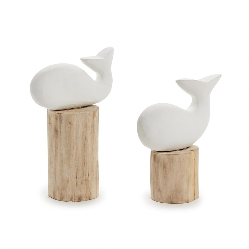 Two's Company S/2 Carved Fish on Dock Post