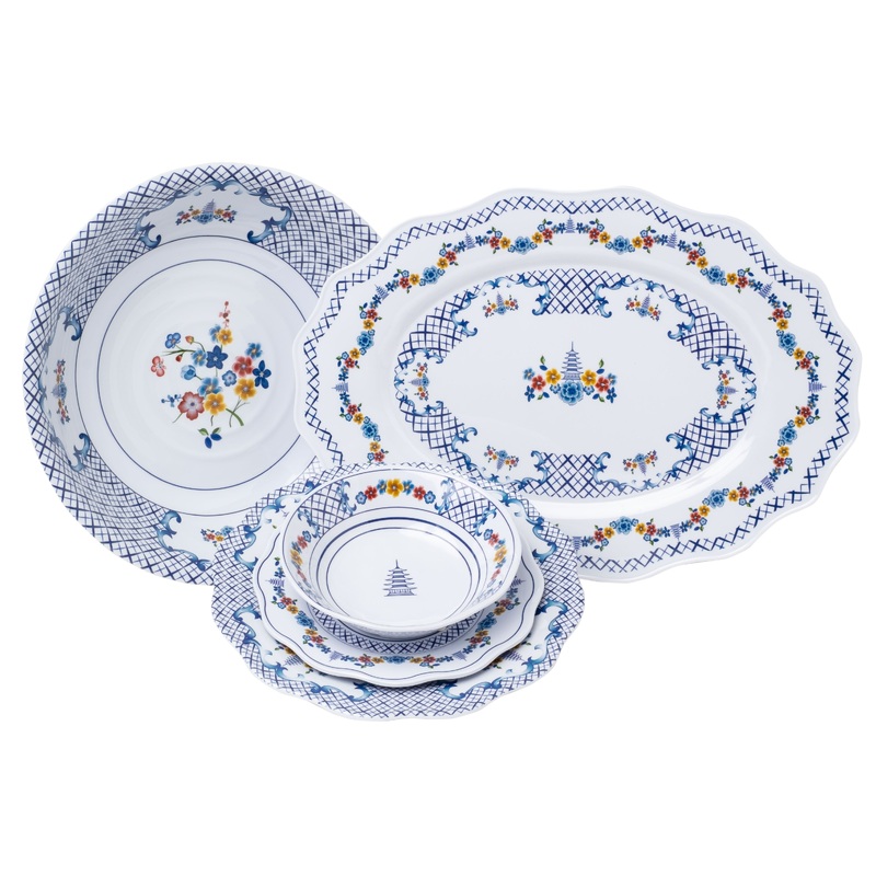 The Enchanted Home Colorful Floral Melamine Collection