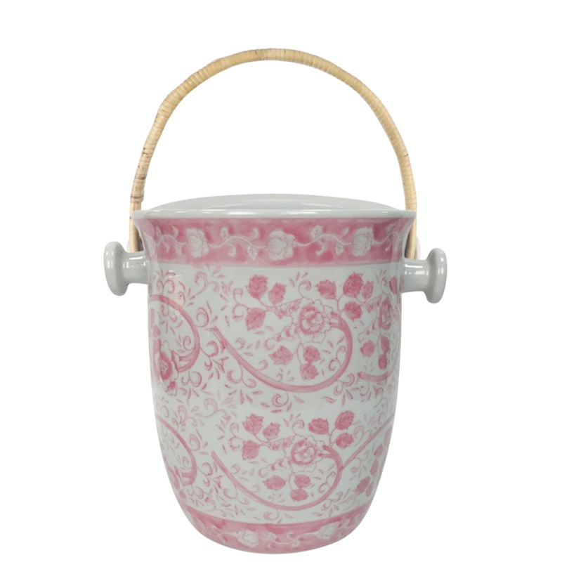 The Enchanted Home Pink Rose Blossom Ice Bucket