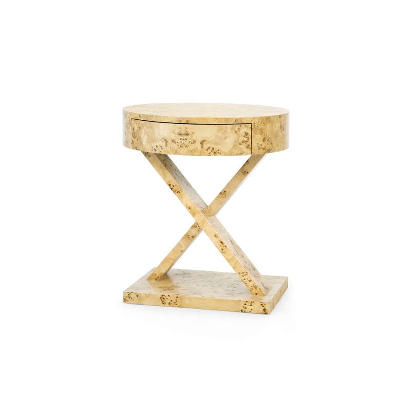 Villa & House - Modena 1-Drawer Side Table - Burl - MDE-110-24