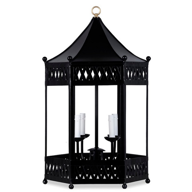 The Enchanted Home Black Pagoda Lantern Chandelier