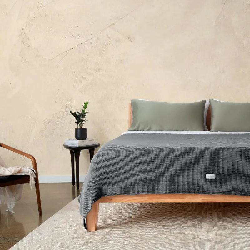 Blissful CleanBamboo Waffle Throw Blanket