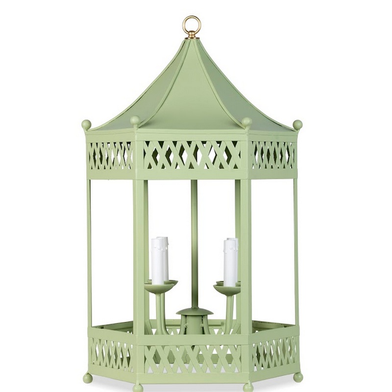 The Enchanted Home Green Pagoda Lantern Chandelier