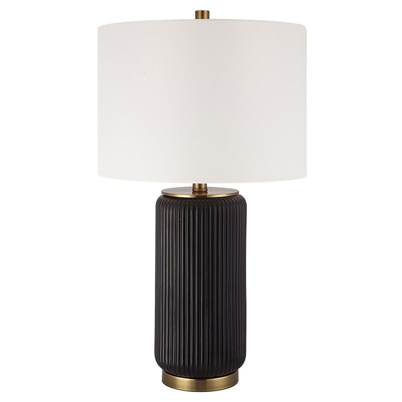 Decor Market Table Lamp Black Ceramic