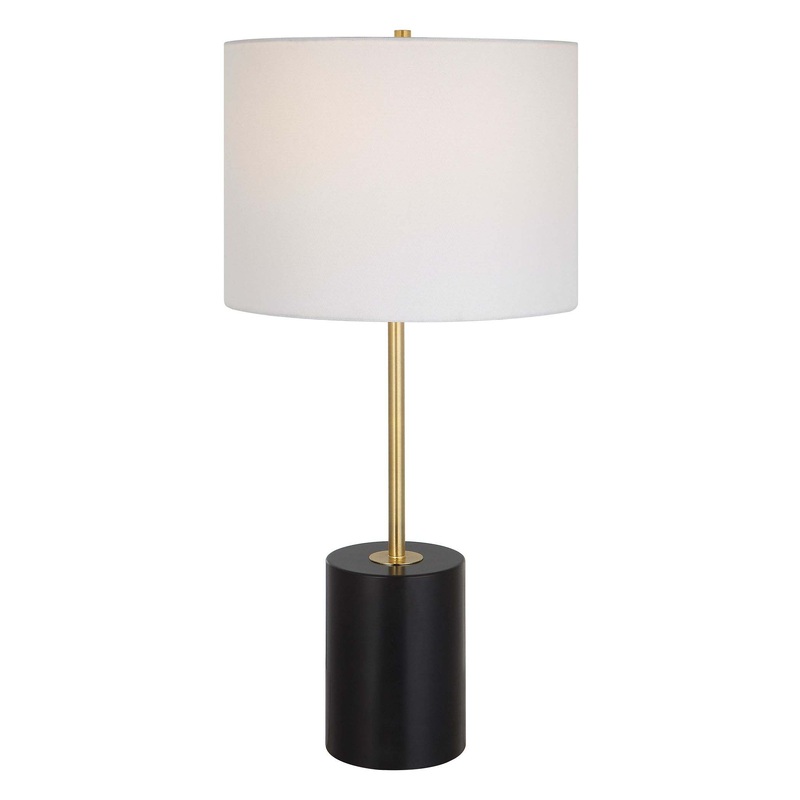 Decor Market Table Lamp Matte Black Metal Base