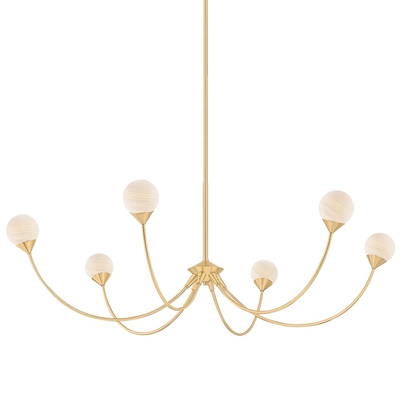 Mitzi Lighting Natasha Chandelier - 6 Light - Aged Brass - H1051806-AGB