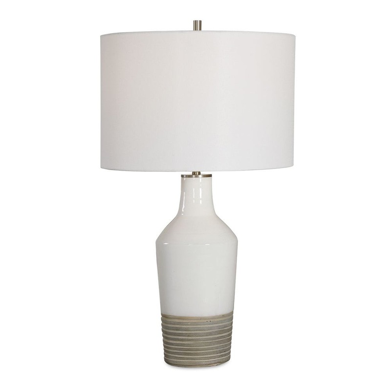 Uttermost Dakota White Crackle Table Lamp