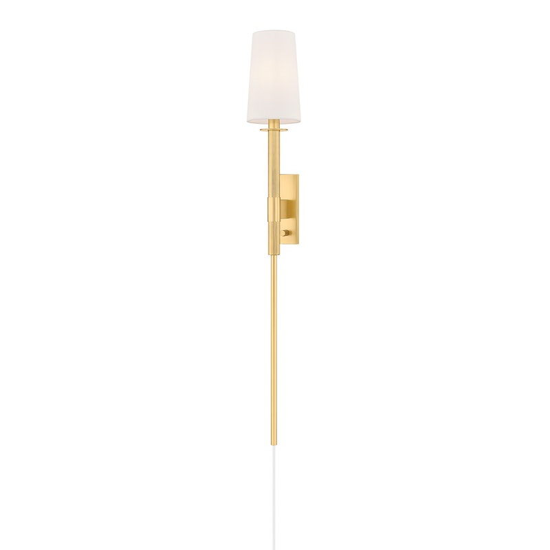 Mitzi Lighting Ginny Plug-In Sconce - Aged Brass - HL1067101-AGB