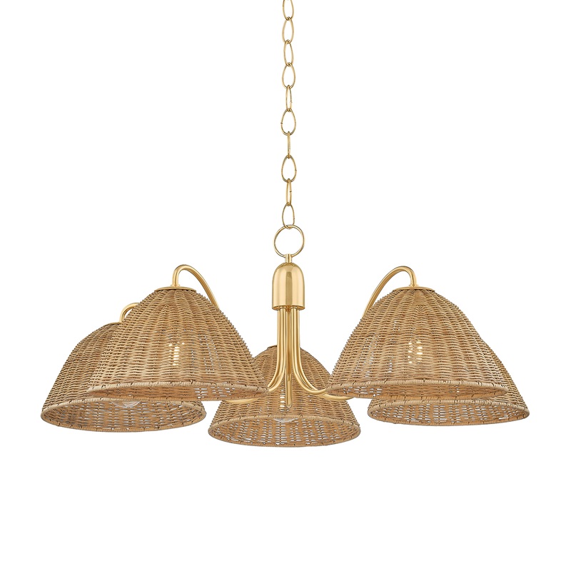 Mitzi Lighting Katniss Chandelier - 5 Light - Aged Brass - H1081805-AGB