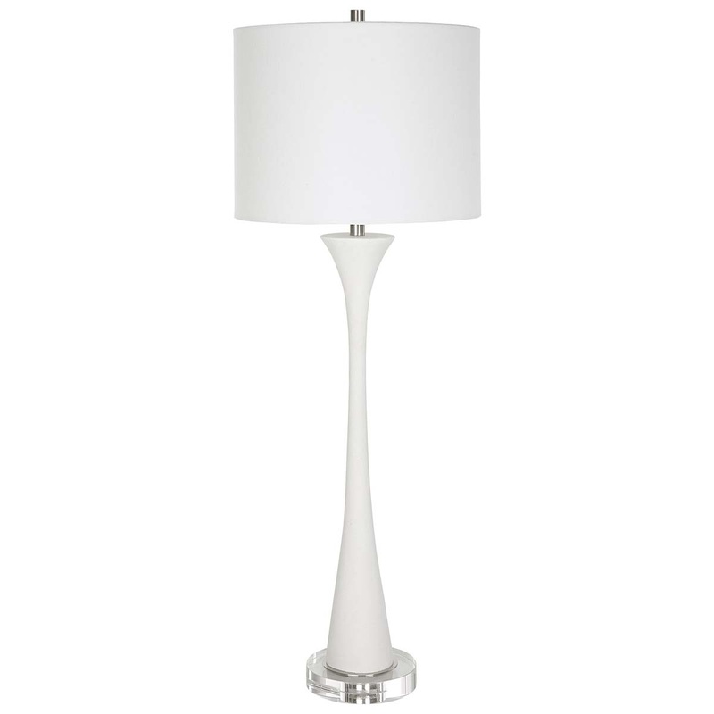 Uttermost Fountain White Marble Buffet Lamp
