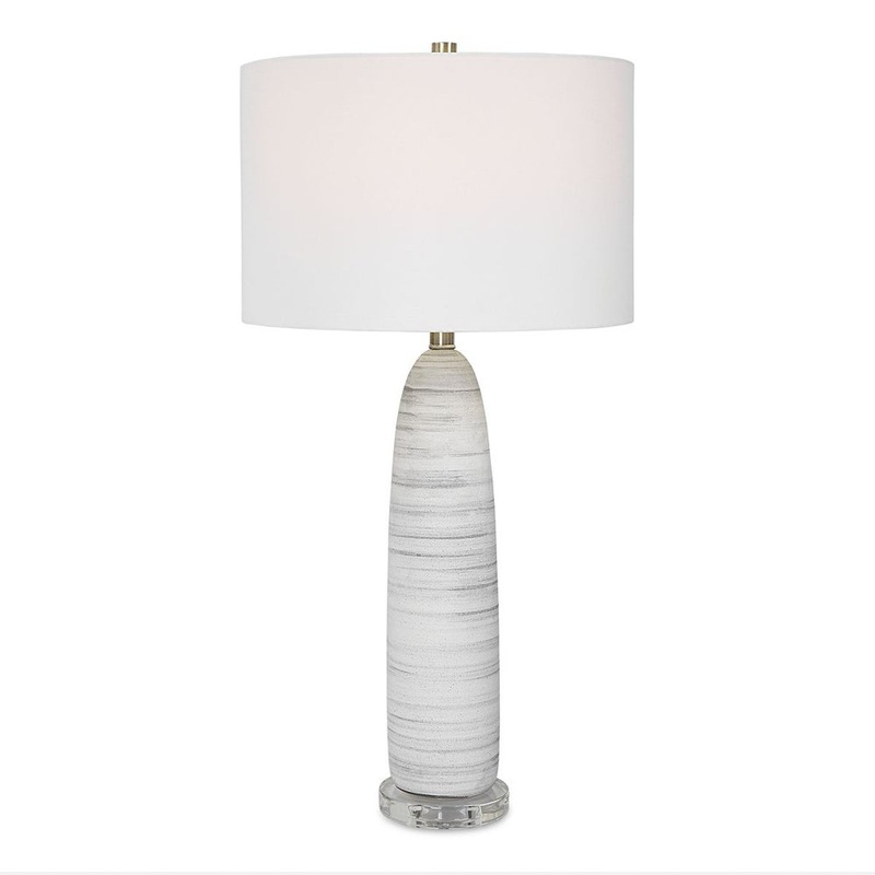 Uttermost Levadia Matte White Table Lamp